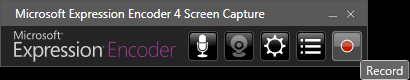 Microsoft Expression Encoder 4 Screen Capture Recording