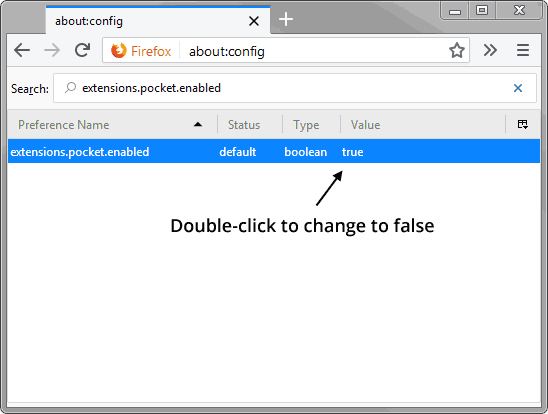 remove pocket from firefox