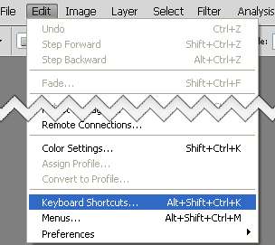 photoshop step backward shortcut not working